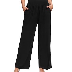 Womens Wide Leg Yoga Pants High Waisted Comfy Casual Loose Pants Workout Plus Size Lounge Sweatpants with Pockets