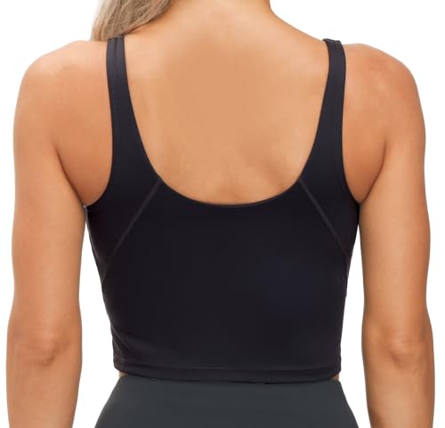 319w9GvCQXL.jpg Womens' Sports Bra Longline Wirefree Padded with Medium Support
