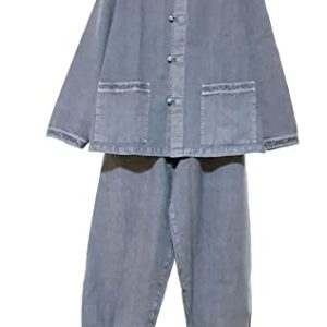 Men and Women 100% Cotton Shirt and Pants Set – Buddhist Zen Meditation Temple Clothing, Yoga Outfit, Loungewear
