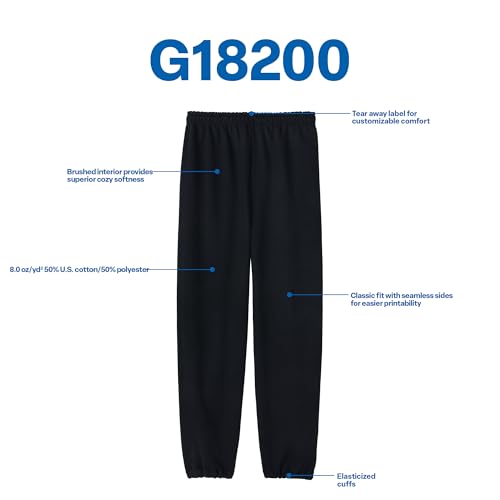 31M5AhmPZ2L.jpg Adult Fleece Elastic Bottom Sweatpants, Style G18200