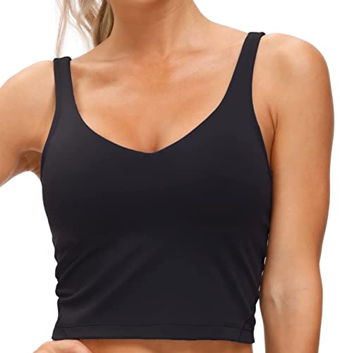 31UBR9xfuVL.jpg Womens' Sports Bra Longline Wirefree Padded with Medium Support
