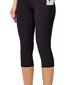 Capri Leggings for Women High Waisted Yoga Pants for Women with Pockets Tummy Control Workout Leggings Yoga Capris