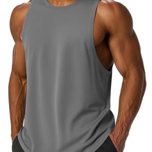 31bpJBRCBGL.jpg Men's Tank Top Sleeveless Muscle Shirts Quick Dry Workout Gym Cut Off Shirt Lightweight Summer Bodybuilding Tee