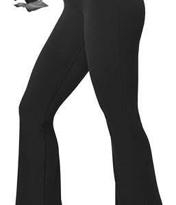 Flare Leggings for Women Tummy Control Flared Leggings No Front Seam Yoga Pants Women High Waisted Workout Bell Bottoms