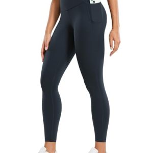 Womens Butterluxe Workout Leggings 25 Inches - High Waisted Gym Yoga Pants with Pockets Buttery Soft