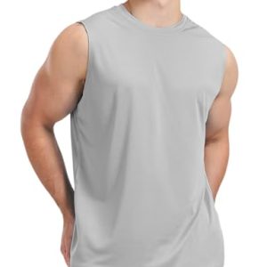 31m4aZPx-ML.jpg Men's Sleeveless UPF 50+ Swim Shirts Quick Dry Workout Tank Top UV Protection Running Gym Muscle T Shirts