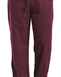 Qiuse Men's Casual Loose Fit Straight-Legs Stretchy Waist Beach Pants