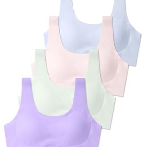 Training Bras for Girls 10-16 Sports Seamless Bra with Removable Padding Bras
