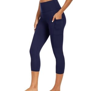 High Waisted Capri Leggings for Women - Soft Slim Yoga Pants for Running Cycling Workout