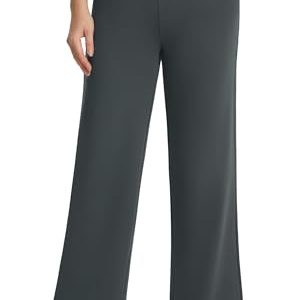 Women's Yoga Dress Pants High Waist Pull On Dressy Work Pants Stretchy Business Casual Ankle Length Trousers