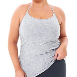 414hiObB3fL.jpg Women's Racerback Workout Tank Tops Sleeveless Yoga Athletic Shirts with Built in Bra