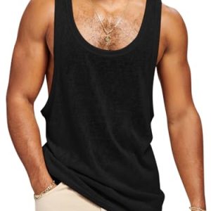 Mens Workout Tank Tops Sleeveless Shirt Muscle Gym Bodybuilding Fitness Training Loose Fit T Shirts