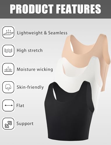 41D2WkdIpAL.jpg Transgender FTM Breathable Seamless Half Chest Binder