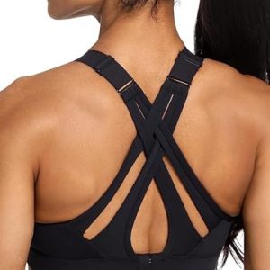 Sports Bra High Impact Adjustable Criss Cross Back, Full Support for Large Bust No Bounce