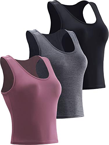 41JOHz2aZPL.jpg Women's Running Workout Athletic Crop Shirts Pack of 3