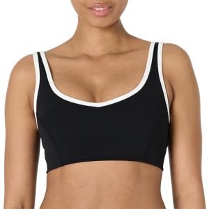 Women's Active FormFlex Buttery Soft Light Support V-Neck Sports Bra with Contrast Trim