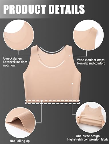 41OFlXa-rbL.jpg Transgender FTM Breathable Seamless Half Chest Binder