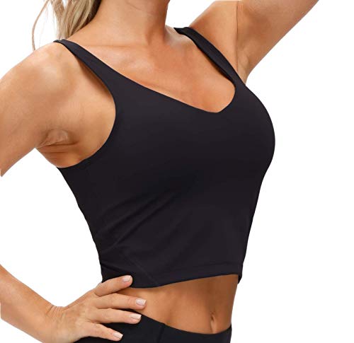 41Q21zwGRuL.jpg Womens' Sports Bra Longline Wirefree Padded with Medium Support