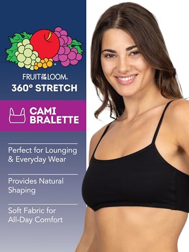 41Vbw4xaRVL.jpg Women's Multi-Pack Spaghetti Strap Cotton Sports Bra