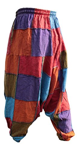 Unisex Hippy Patcwork Hippy Harem Trouser