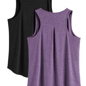 41WjJyqPHL.jpg Workout Tops for Women Racerback Tank Top Pack Sleeveless Athletic Running Tops Loose Gym Shirt Quick Dry Yoga Tank