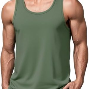 41rEwmc610L.jpg Cotton Workout Sleeveless Shirts for Men Quick Dry Muscle Shirt Lightweight Summer Running Tank Tops