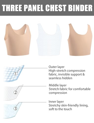 41s8QXwjfCL.jpg Transgender FTM Breathable Seamless Half Chest Binder