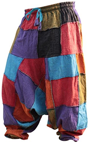 Unisex Hippy Patcwork Hippy Harem Trouser